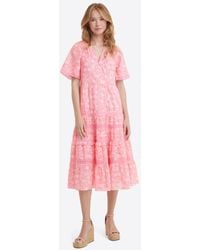 Draper James - Carlene Midi Dress In Pink Paisley - Lyst