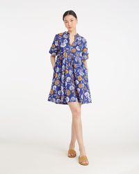 Draper James - Simone Mini Dress In Abstract Dahlia - Lyst