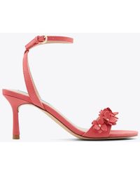 Draper James Floral Alice Ankle Strap Heels In Raspberry Pink