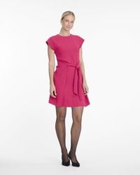 Draper James - Scarlet Mini Wrap Dress In Cranberry - Lyst