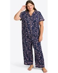 Draper James - Linda Short Sleeve Pajama Set In Navy Hearts - Lyst