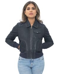 Infinity Leather - Ma-1 Varsity Jacket-Ann Arbor - Lyst