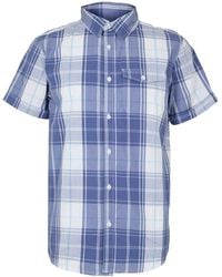 Bench - Geruit Overhemd Met Korte Mouwen /Blauw) - Lyst