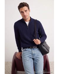 Trendyol - Herren Dunkelblau Gestreift Lang, Regular Fit Pullover - Lyst