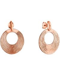 CELESTA - Silber Ohrringe Silber 925 Rosé-Vergoldet Mit Diamantierter Oberfläche - Lyst