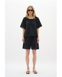 Inwear - Kurzarm-Bluse Lockere Passform Blac - Lyst