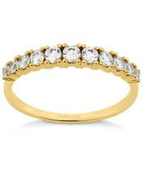 Orolino - Ring 333 Mit 11 Weißen Zirkonia-Steinen - Lyst