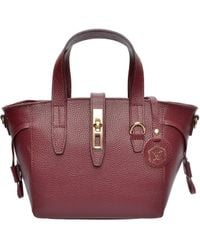 Luisa Vannini - Violette Lederhandtasche - Lyst