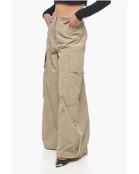 Palm Angels - Parachute Cargo-broek Met Wijde Pijpen In Beige - Lyst