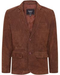 Infinity Leather - Slim Goat Suede Italian Blazer Jacket-Somero Lamb Leather - Lyst