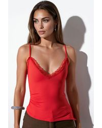 Busem - Fitted Crop Cami Top With Embroidery - Lyst