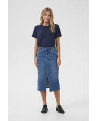 Kaffe - Denim Rok Regular Fit Medium Denim - Lyst