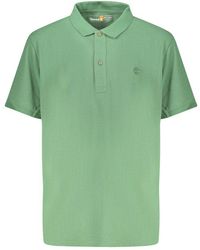 Timberland - Verde Katoenen Polo T-Shirt Voor - Lyst
