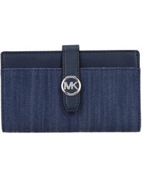 Michael Kors - Blaue Stoffbörse - Lyst