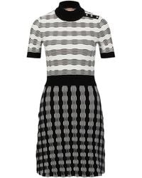BOSS - "Foldiana" Kleid Für Damen /Weiß) - Lyst