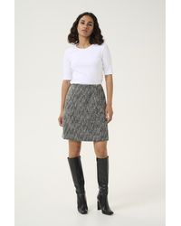 Kaffe - Rok Regular Fit & Boucle Offwhite - Lyst