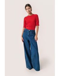Soaked In Luxury - T-shirt Met Lange Mouwen Regular Fit Salsa - Lyst