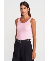 Dilvin - Ribbed Sleeveless Knit Cami Blouse - Lyst