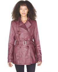 Infinity Leather - Nappa Trench Coat-Mosul - Lyst