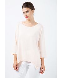 Conquista - Gebreide Katoenen Top Met Een Ongelijke Zoomlijn - Lyst