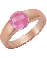Jamelli - Ring Silber 925 Rosé-Vergoldet Mit Lavendel-Farbenen Quarz-Stein (Beh. - Lyst