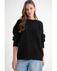MixRay - Long Sleeve Ribbed Knit Sweater - Lyst