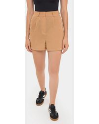 Hiccup - Pleated High-Waist Woven Shorts - Lyst
