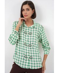 Bigdart - Plaid Button-Up Shirt With Collar - Lyst