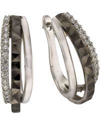 CELESTA - Silber Ohrringe Silber 925 Rhodiniert Mit Zirkonia Weiß - Lyst