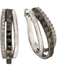 CELESTA - Silber Ohrringe Silber 925 Rhodiniert Mit Zirkonia Weiß - Lyst