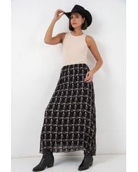 Bigdart - High Waist Geometric Print Maxi Skirt - Lyst