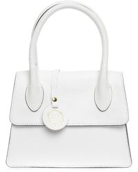 Luisa Vannini - Wit Rundleer Tas - Lyst