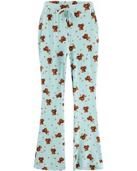 Trendyol - Mi̇Lla Grijs Animal Print Flared Normale Taille Pyjama- Onderdelen - Lyst
