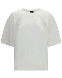 Pinko - Witte Katoenen T-Shirt - Lyst