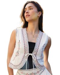Threadbare - Geometrisch Patroon Vest - Lyst