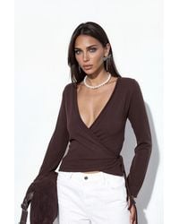 Busem - Belted Ribbed Knit Cardigan - Lyst