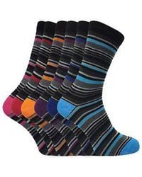 Sock Snob - 6 Pairs Formal Patterned Coloured Dress Cotton Socks - Lyst