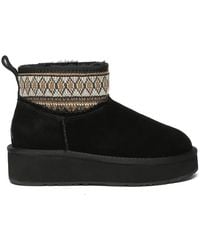 EverAu Australia - Ever Au Plover Woven Ankle Platform Boots - Lyst