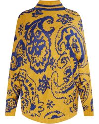 Usha - Poncho-Pullover Damen Curry - Lyst