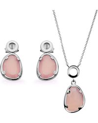 Orphelia - 'Rivera' 925 Sterling Set: Necklace + Earrings - Lyst