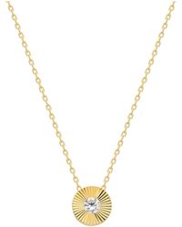 dKeniz - Halskette 925 Sterling Silber Zirkonia Weiß - Lyst