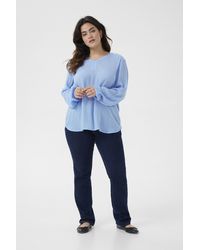 Kaffe - Langarm-Bluse Regular Fit Soft Chambray - Lyst