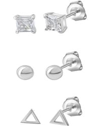 CELESTA - Ohrstecker Set 925 Sterling Rhodiniert Zirkonia - Lyst