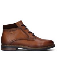 Bugatti - Tan Leather Lace-Up Chukka Ankle Boots - Lyst