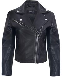Infinity Leather - Retro Biker Jacket-Madeley - Lyst