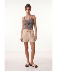Happiness İstanbul - High Waist Drawstring Mini Shorts With Binding Detail - Lyst