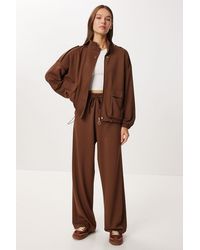 Happiness İstanbul - Pocket Detail Jacket & Wide Leg Pants Two-Piece Set - Lyst