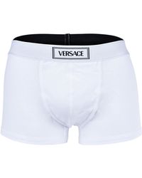 Versace - Short Trunk Jersey Cotton Topekaelastic Canete Logo Boxershort - Lyst