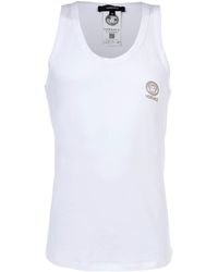 Versace - T-Shirt Long Sleeves Round Neck Jersey Topeka Bi-Stretch Cotton Organic New Logo Unterhemd - Lyst