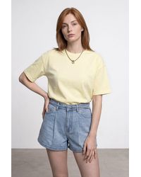 Dilvin - Oversized Cotton Crew Neck T-Shirt - Lyst